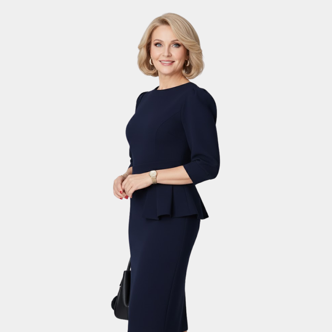 Claudine Bloom | Wyrafinowana sukienka midi z falbankami