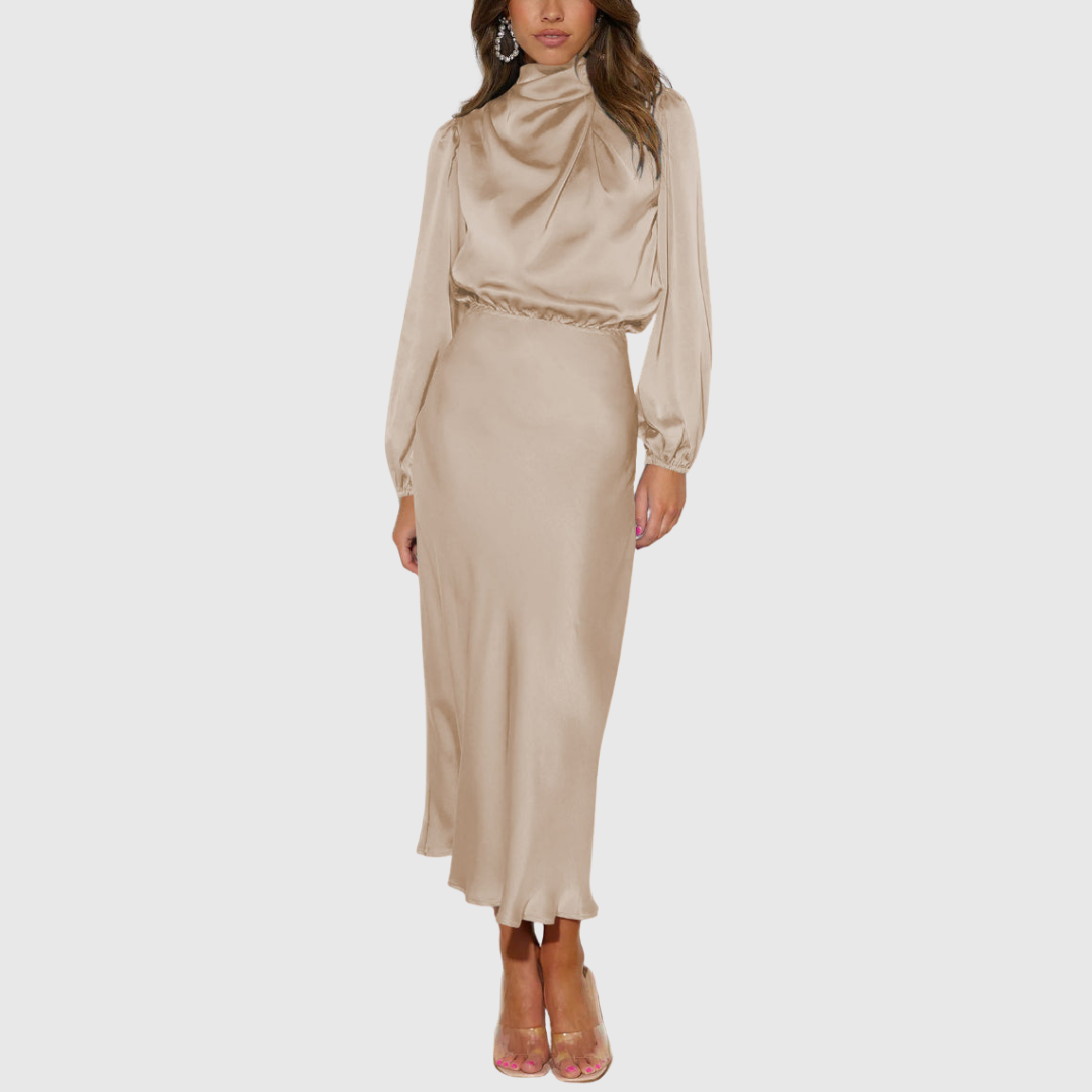 Maristella | Luksusowa satynowa maxi sukienka