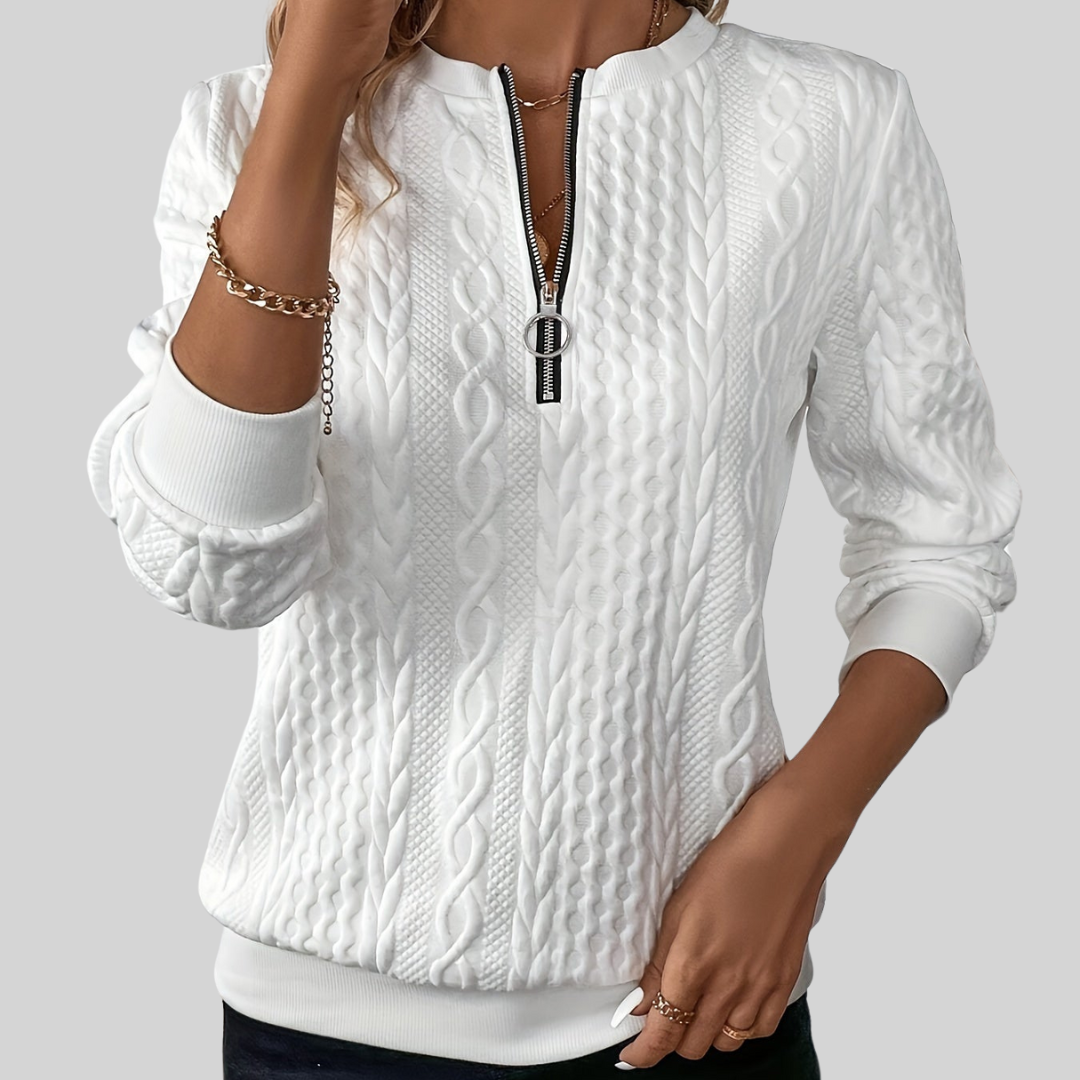 LISA I Sweter z zamkiem błyskawicznym