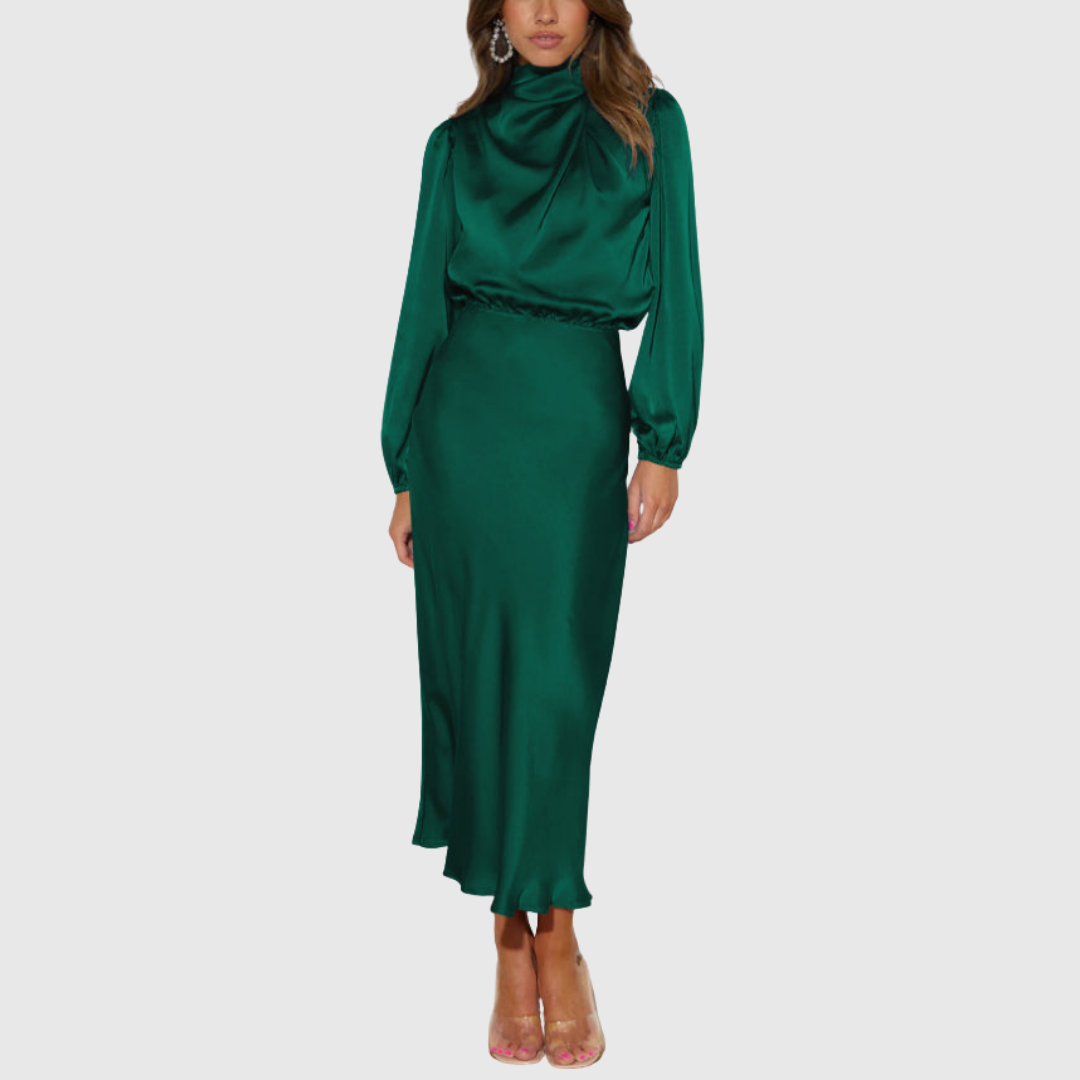 Maristella | Luksusowa satynowa maxi sukienka