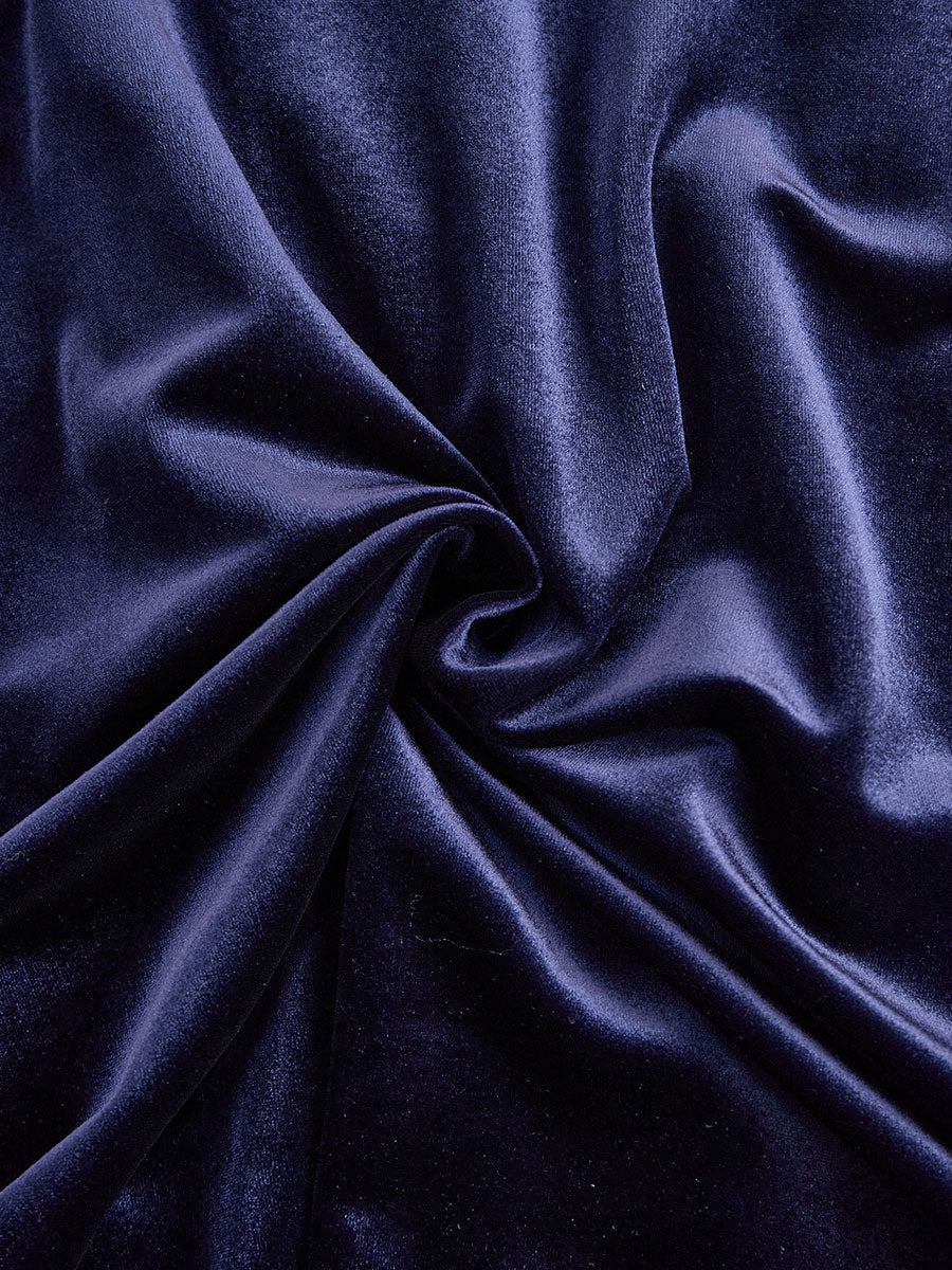 Sibella | Granatowa Midi Sukienka z Długimi Rękawami