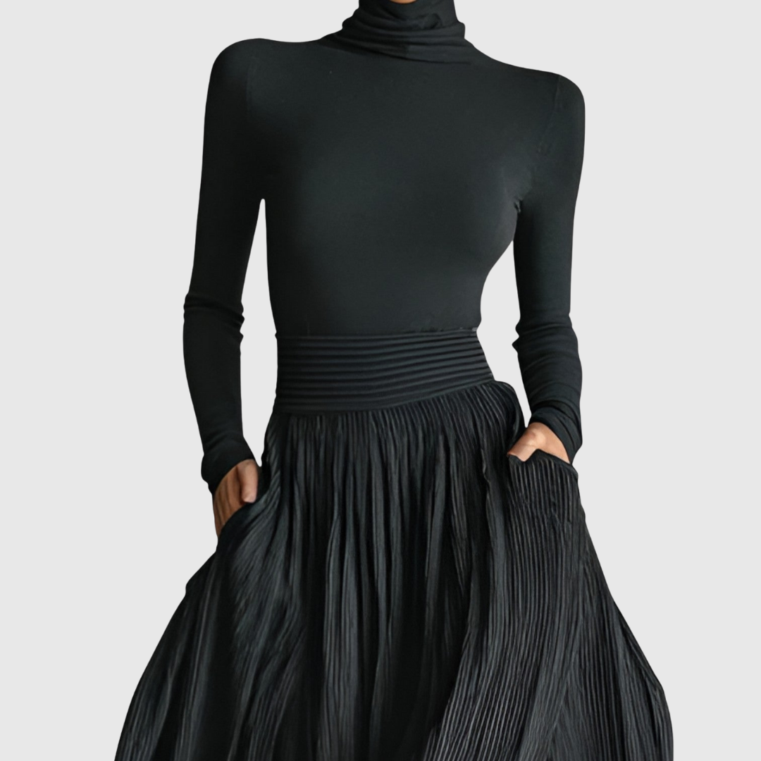 Cerynn | Wysoki maxispódnica Plus bluzka