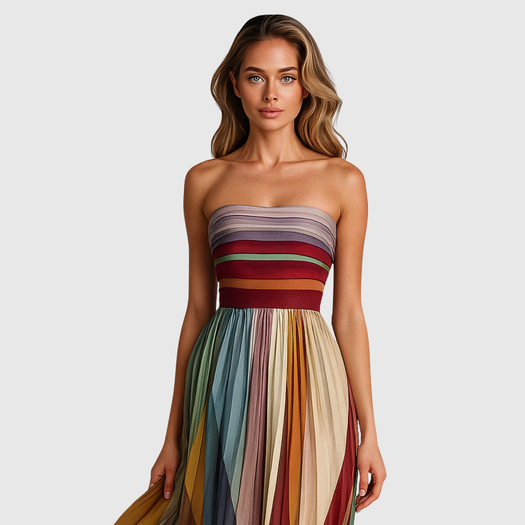 Isola | Stylowa sukienka maxi z eleganckimi detalami