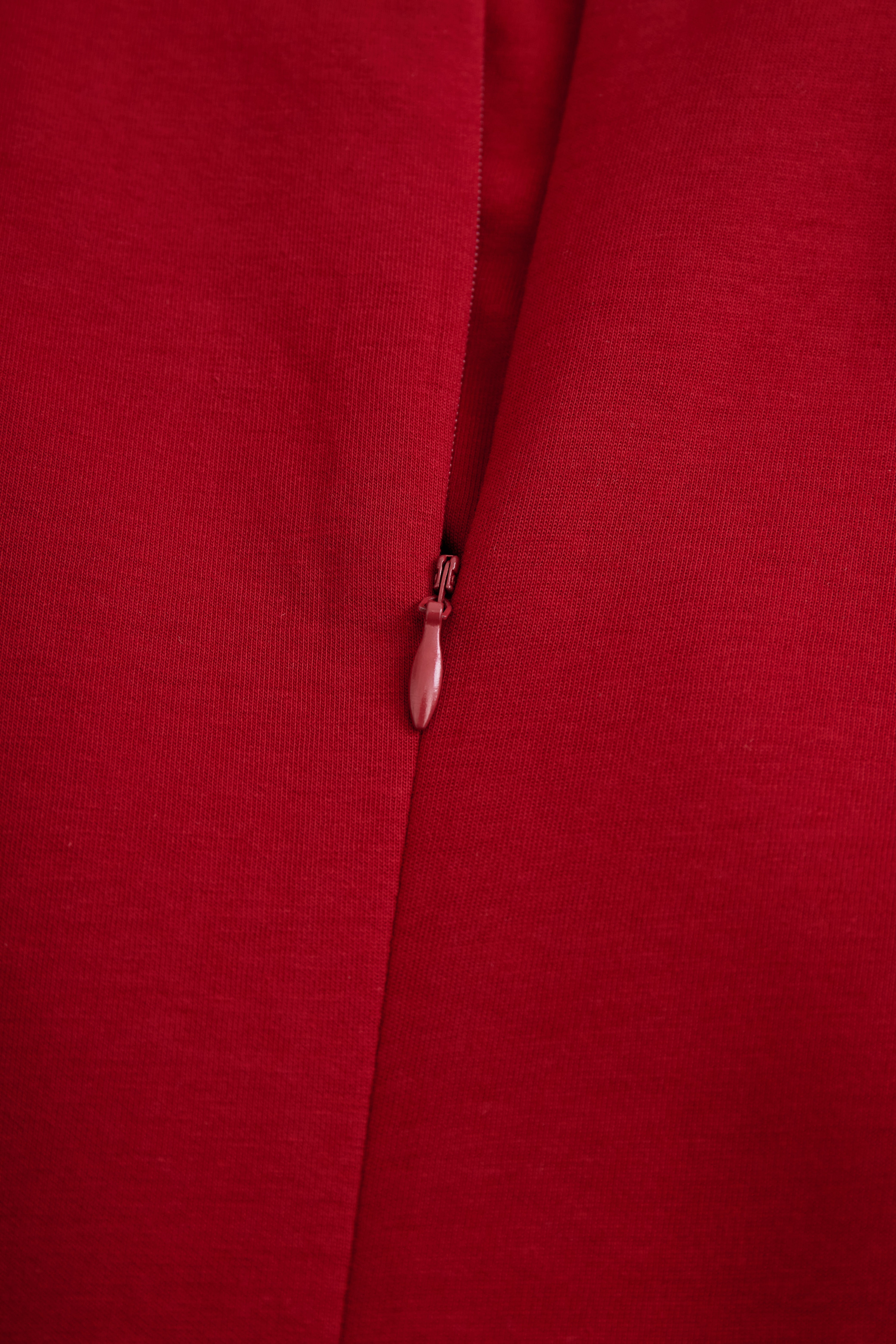 Ruby | Burgundowe bezrękawnik midi